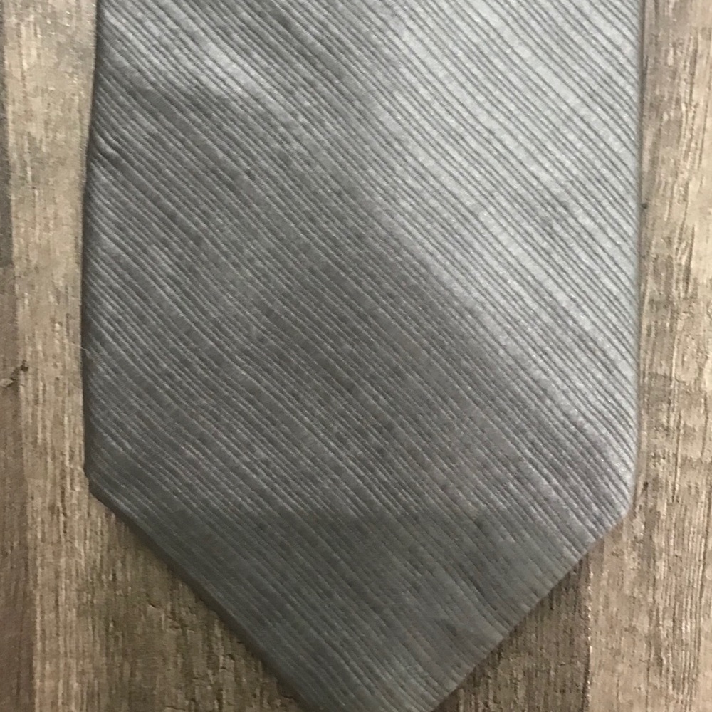 Silver grey stripped tie